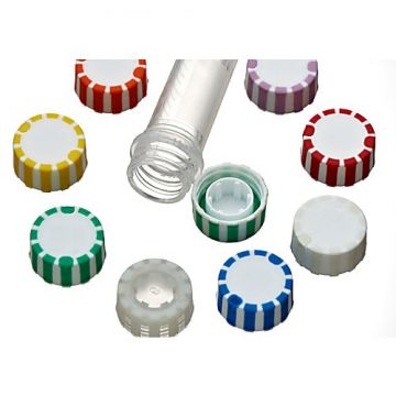 Labcon - screw caps with elastomeric seal for superclear microtubes